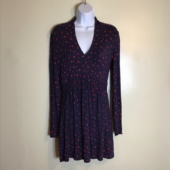 Boden ”Betty “  Star detail Jersey V-neck Long Sleeve Tunic  Women Size 6R - Picture 5 of 8
